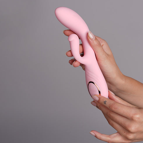 Double Head Vibrating G-point Clitor Stimulator Rabbit Vibrators for Women Pleasure Wand Massager Female Masturbator