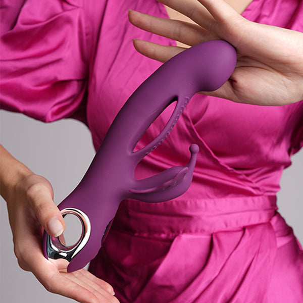 Female Butterfly Vibrator Masturbator Tools Clitoral G Spot Triple Stimulation Insert Dildo Rabbit Vibrator Women Sex Toys