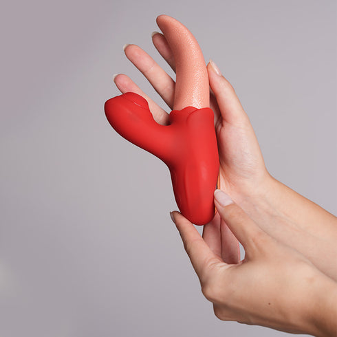 3 in 1 Lifelike Realistic Tongue Licking Vibrator G-spot Nipple Double Stimulator Sucking Vibrators Adult Sex Toys for Women