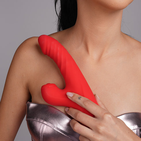 Female Rabbit Insertion Vibrator Clitoral Stimulator Woman G Spot Thrusting Sucking Vibrator Adult Sex Toys for Women and Couple