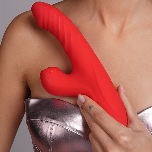 Female Rabbit Insertion Vibrator Clitoral Stimulator Woman G Spot Thrusting Sucking Vibrator Adult Sex Toys for Women and Couple