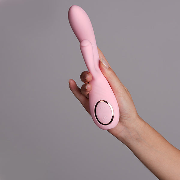 Double Head Vibrating G-point Clitor Stimulator Rabbit Vibrators for Women Pleasure Wand Massager Female Masturbator