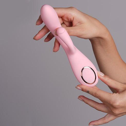 Double Head Vibrating G-point Clitor Stimulator Rabbit Vibrators for Women Pleasure Wand Massager Female Masturbator