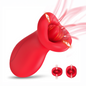 Clitoral 2 in 1 Vibrating and Sucking Tongue Vibrator Vibrators for Women G-spot