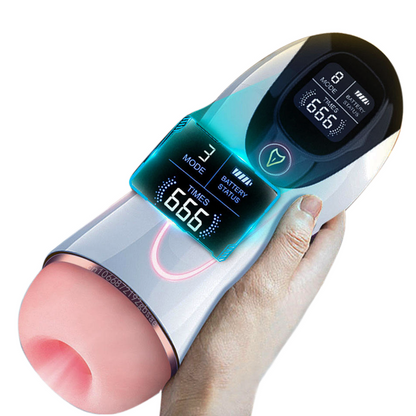 Voice Vibrating Electric Male Masturbator Cup Deep Throat Silicone