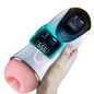 Voice Vibrating Electric Male Masturbator Cup Deep Throat Silicone