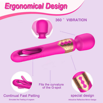 2 in 1 Vibration Flicking Vibrator AV Stick