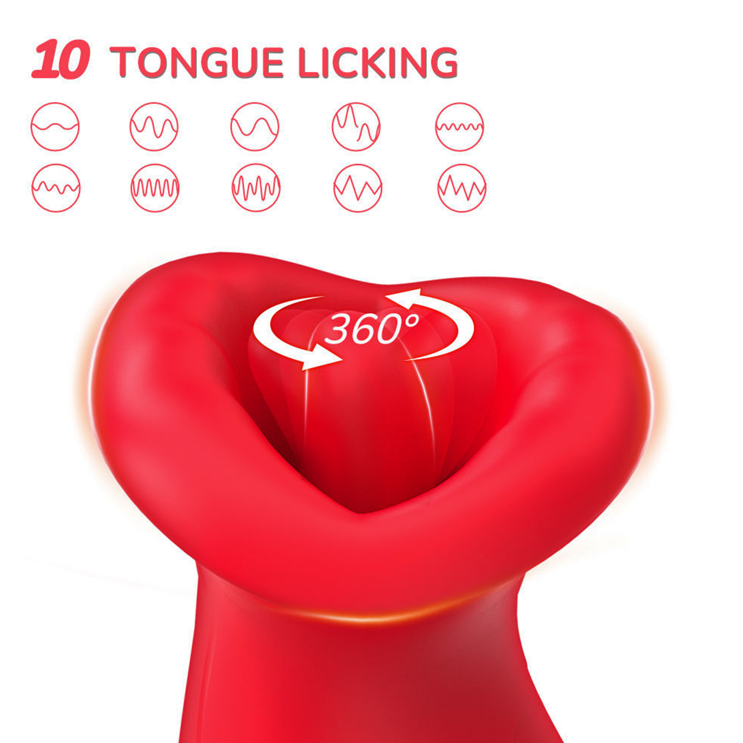Clitoral 2 in 1 Vibrating and Sucking Tongue Vibrator Vibrators for Women G-spot