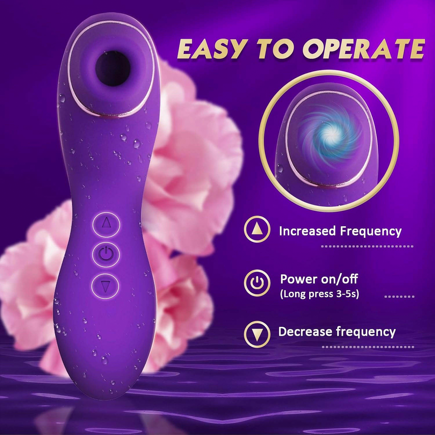 Women Sucking & Licking Sex Toy 2 in 1 Clitoris Vibrator for Women