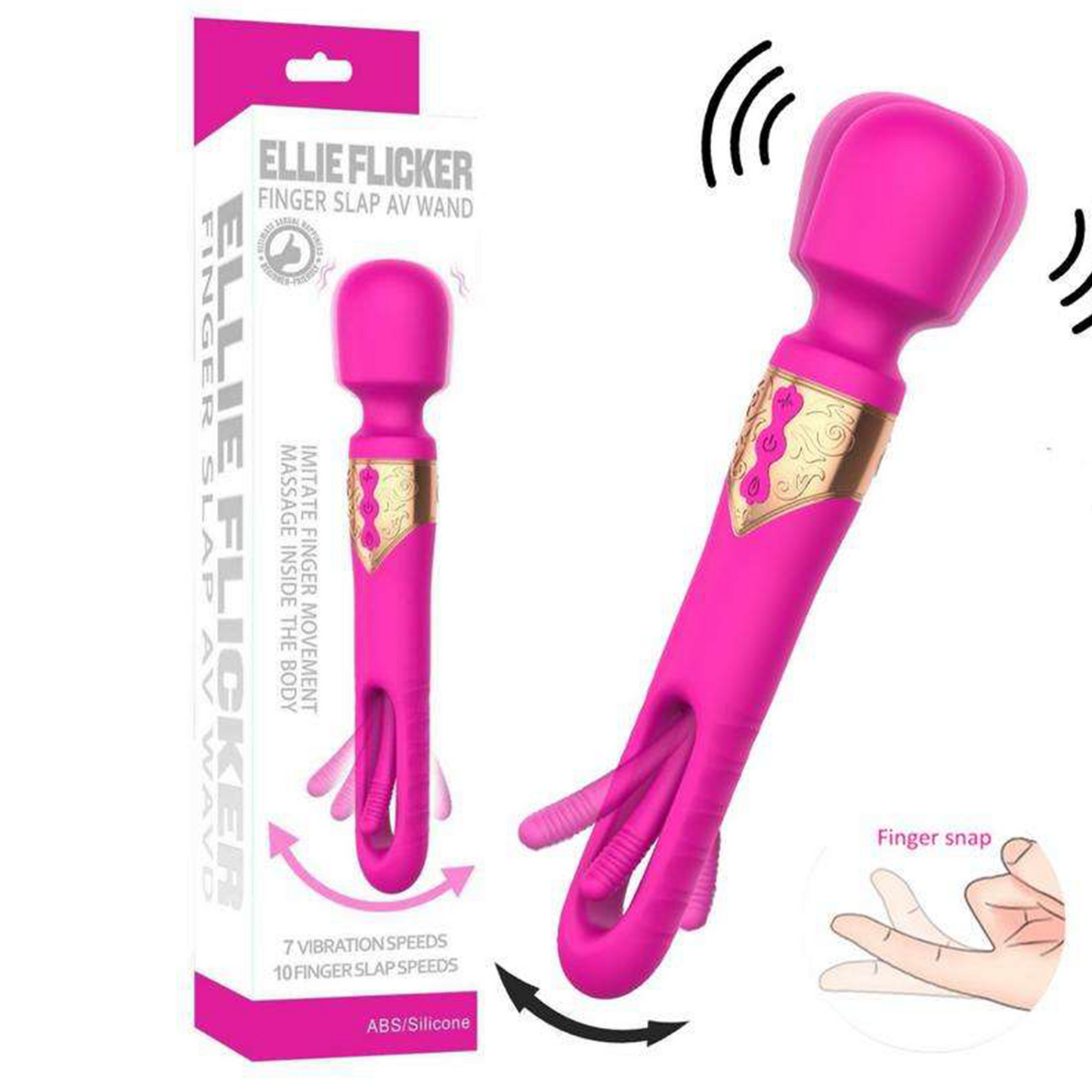 2 in 1 Vibration Flicking Vibrator AV Stick