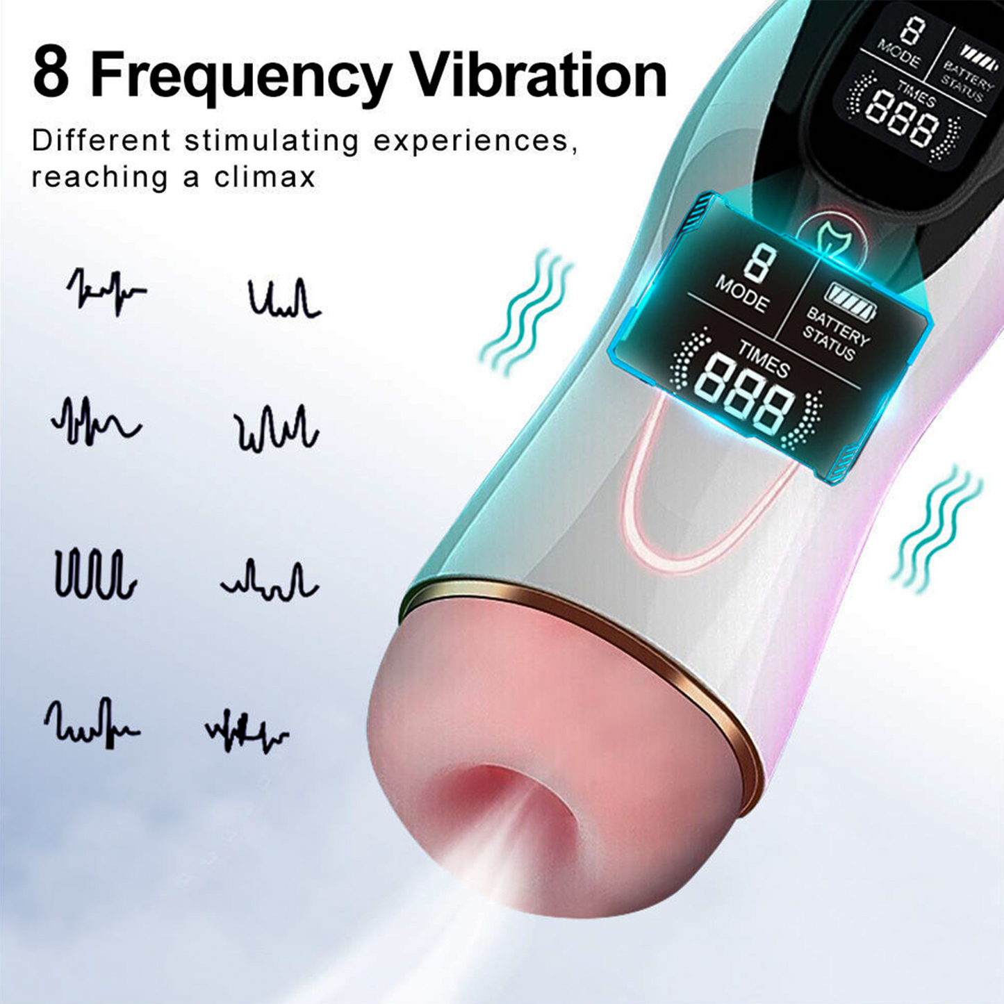 Voice Vibrating Electric Male Masturbator Cup Deep Throat Silicone