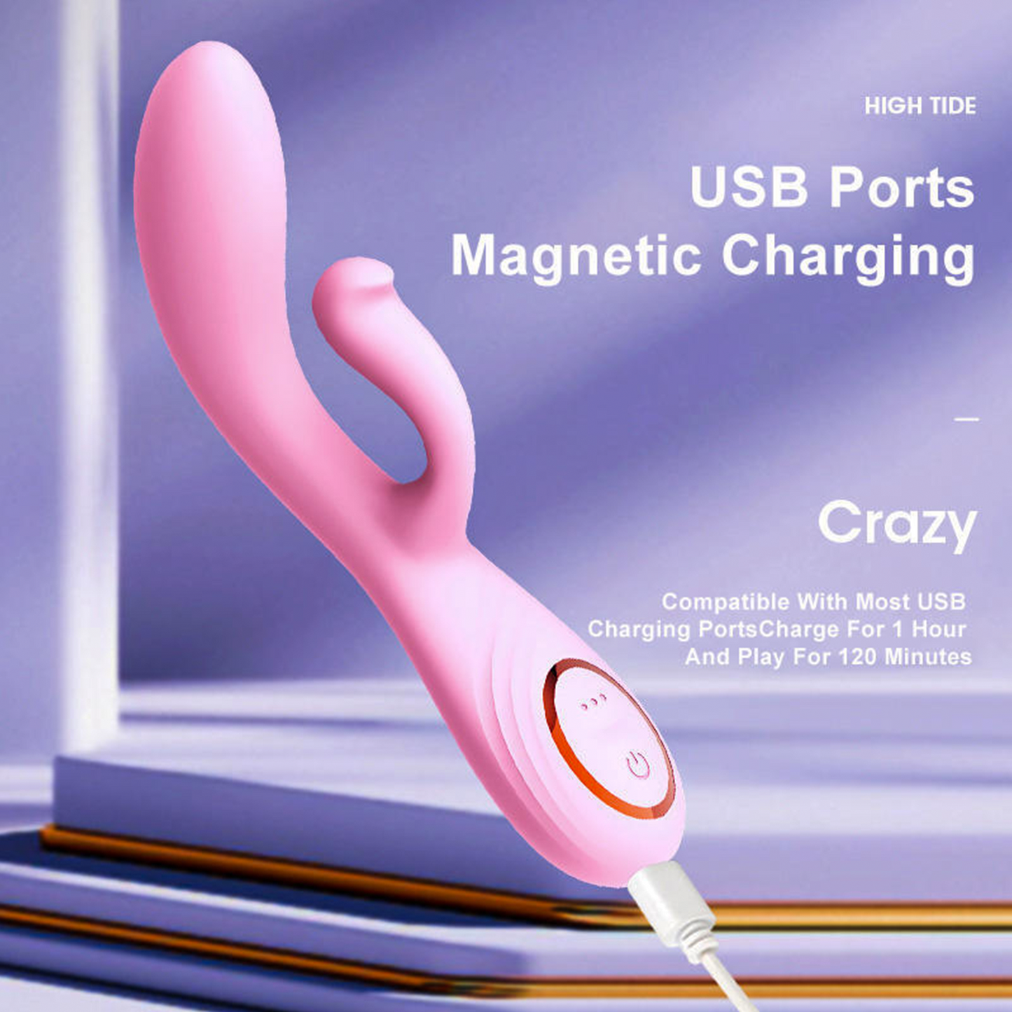 Double Head Vibrating G-point Clitor Stimulator Rabbit Vibrators