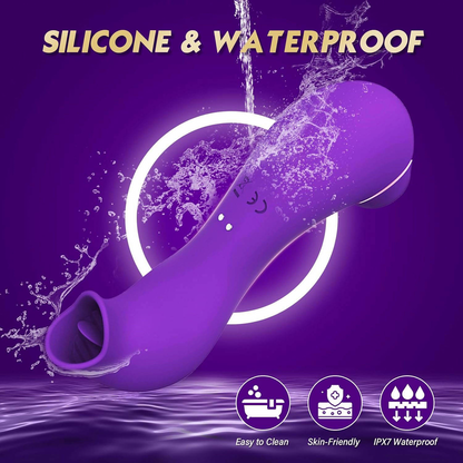 Women Sucking & Licking Sex Toy 2 in 1 Clitoris Vibrator for Women