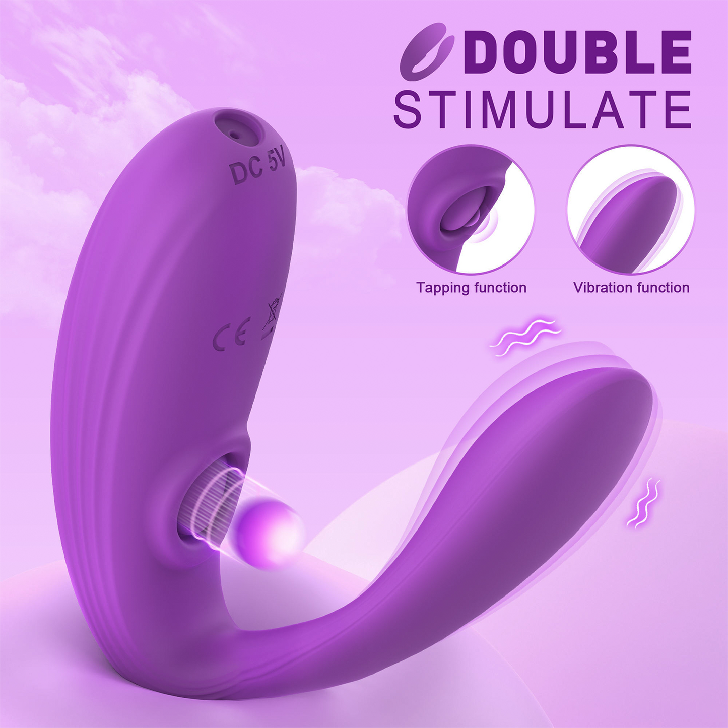 U Shaped Wearable Panty Vibrator Wireless Remote Control Dual Stimulation G Spot