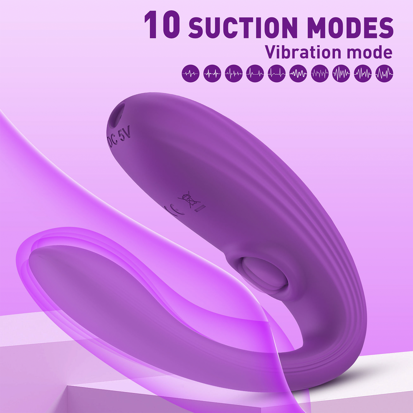U Shaped Wearable Panty Vibrator Wireless Remote Control Dual Stimulation G Spot