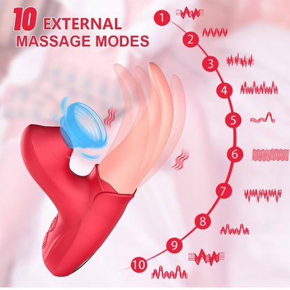 Realistic Tongue Licking Sucking Vibrators G Spot Clitoris Stimulator