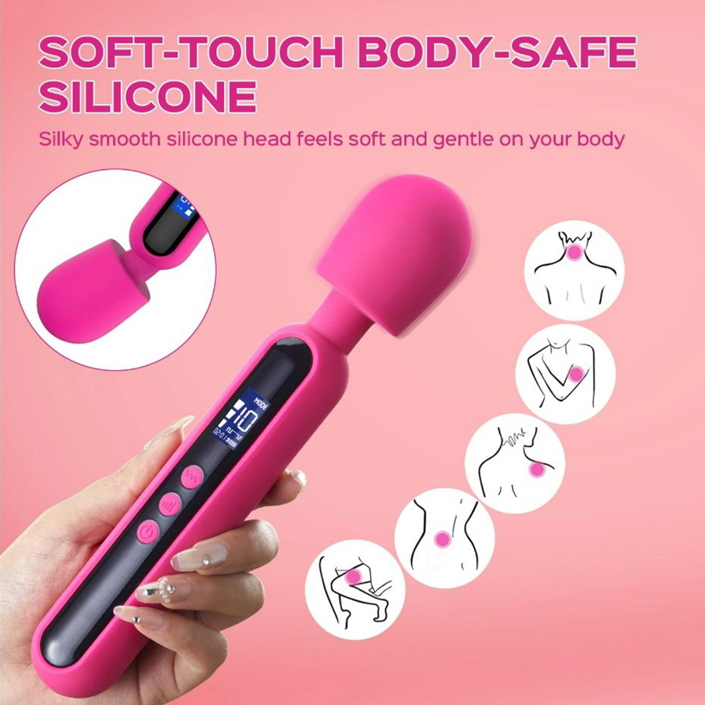Small Large Silicone Japan Wand Massage Vibrator